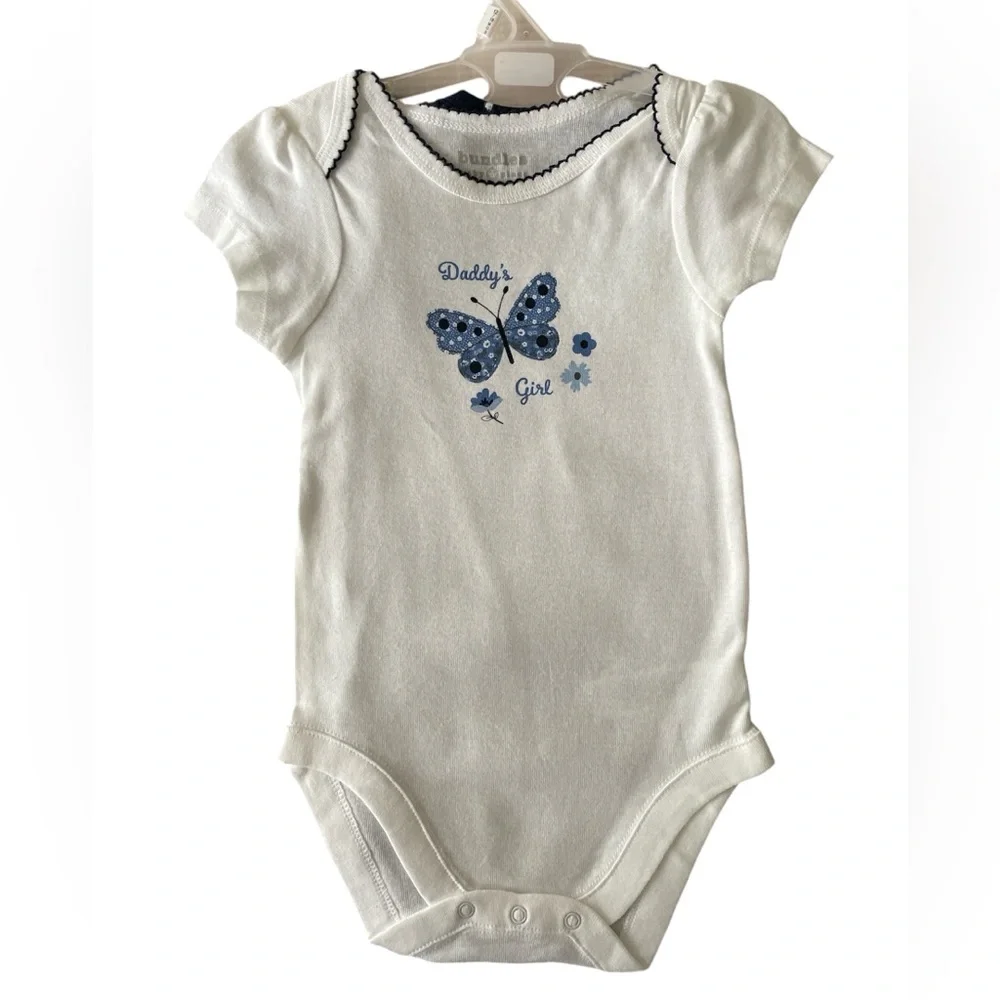 The Children's Place Blue/White Onesie Bundle
